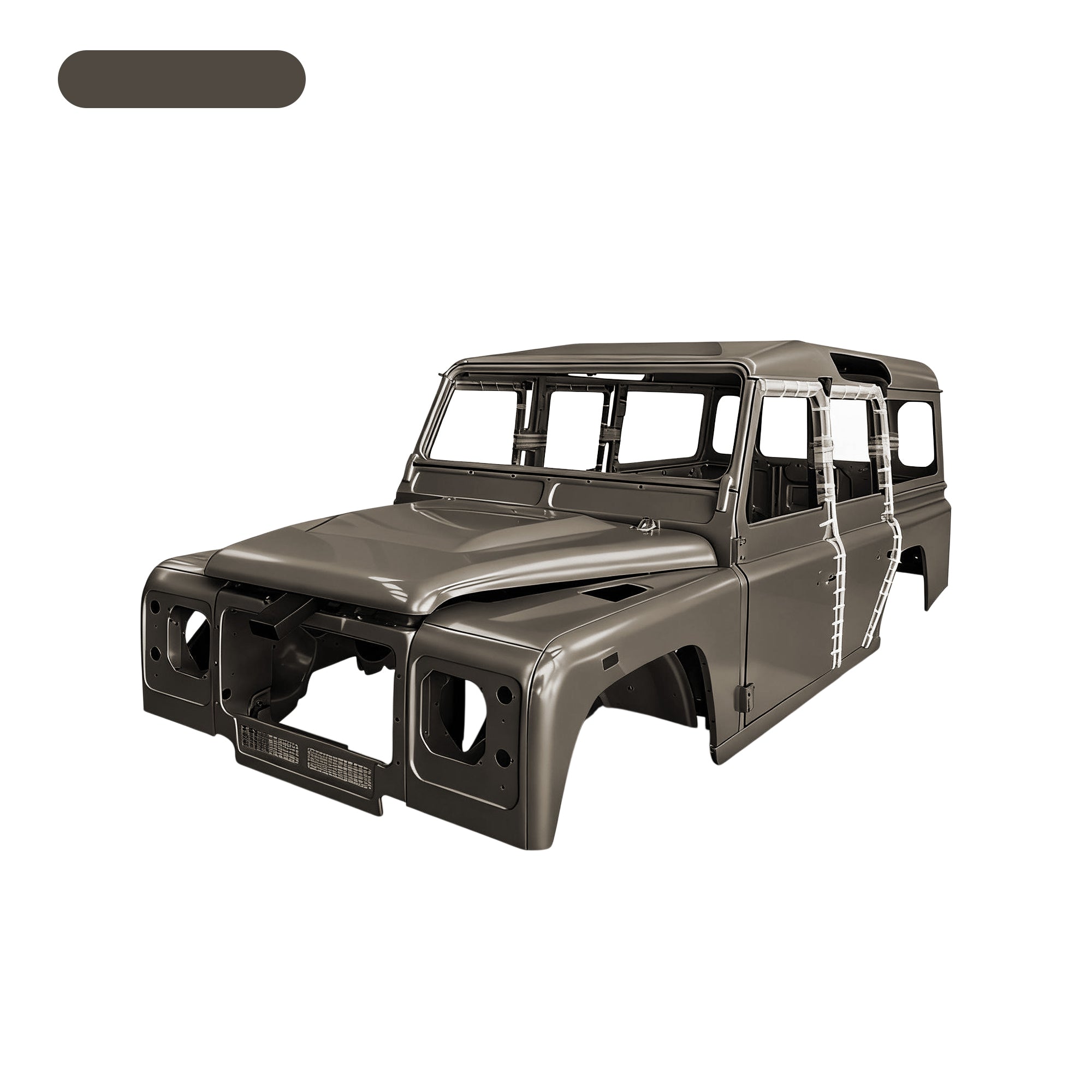 Replica Complete Cab with Doors with Primer Al+st LHD – for Land Rover Defender 110 (Steel) – view 7